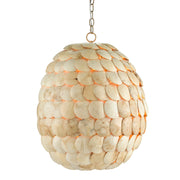 Currey and Company - 9000-0784 - Three Light Pendant - Buko Collection - Coco Cream