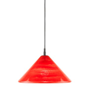 Currey and Company - 9000-0786 - One Light Pendant - Conti Red Pendant - Satin Black/Marbelized Red