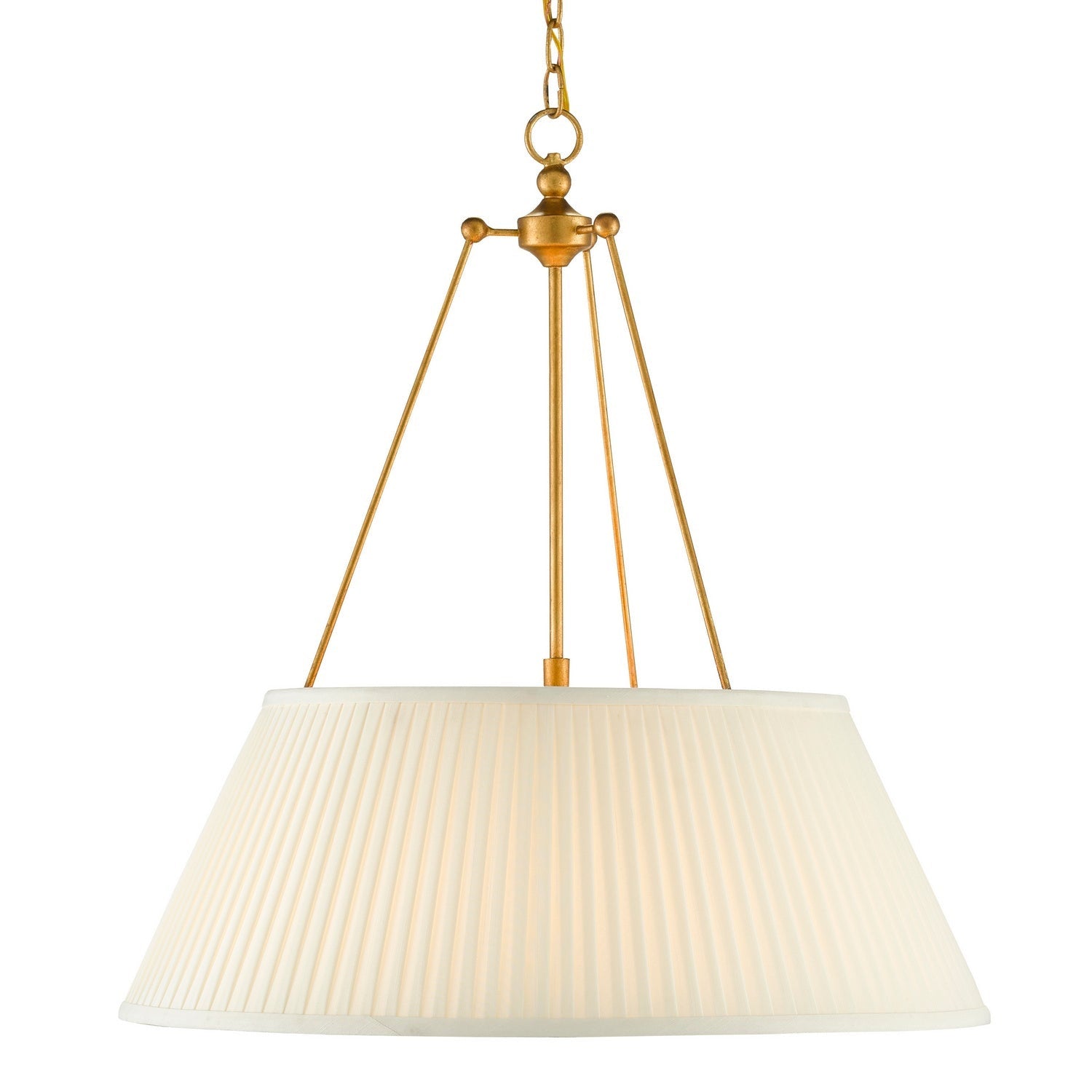 Currey and Company - 9000-0793 - LED Pendant - Lytham Gold Pendant - Antique Gold Leaf/White