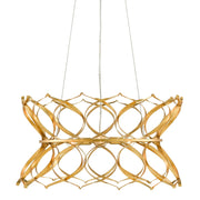 Currey and Company - 9000-0799 - Three Light Chandelier - Clelia Gold Chandelier - Contemporary Gold Leaf