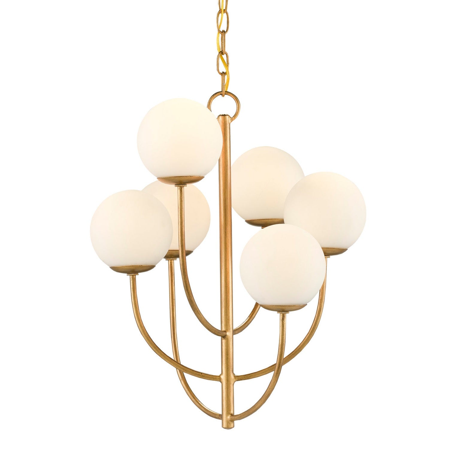 Currey and Company - 9000-0819 - Six Light Chandelier - Sunnylands Brass Chandelier - Brass