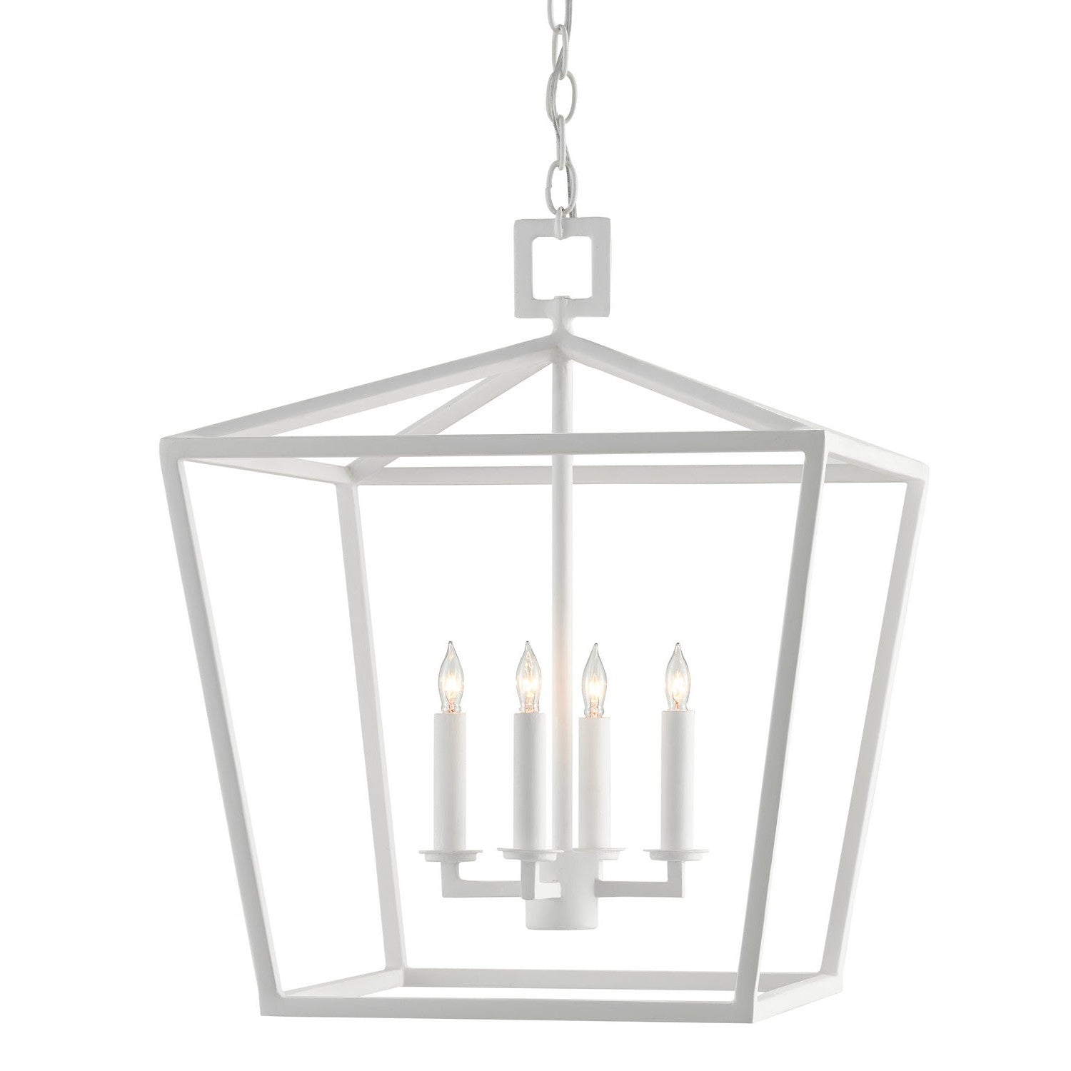 Currey and Company - 9000-0824 - Four Light Lantern - Denison Collection - Gesso White