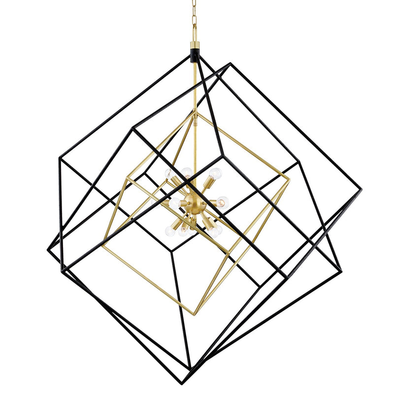Hudson Valley - 1255-AGB/BK - 15 Light Chandelier - Roundout - Aged Brass/Black