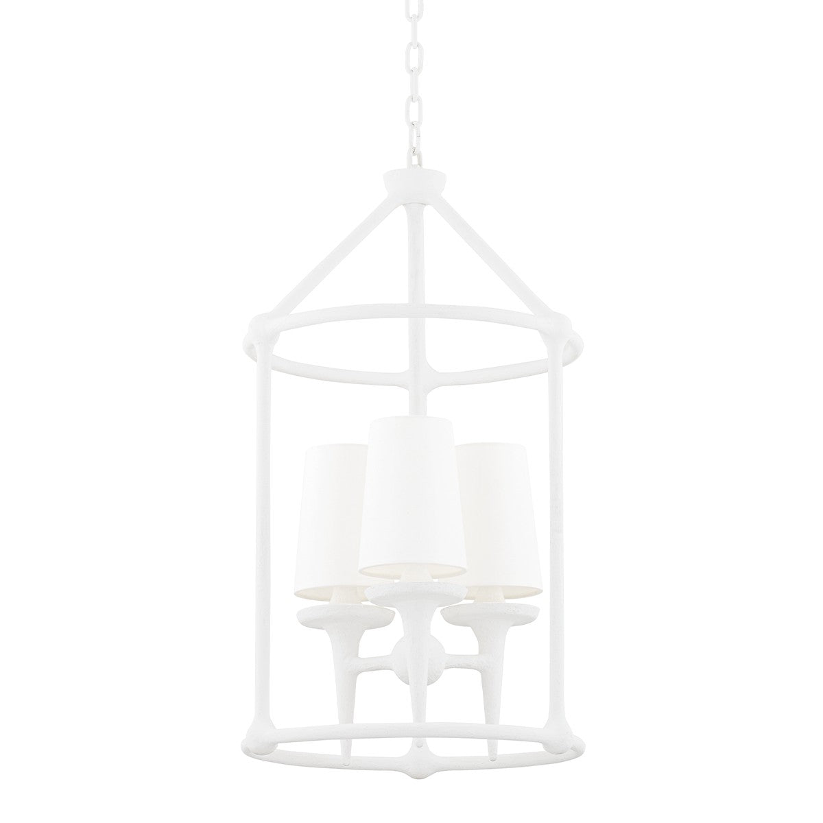 Hudson Valley - 6617-WP - Three Light Lantern - Torch - White Plaster