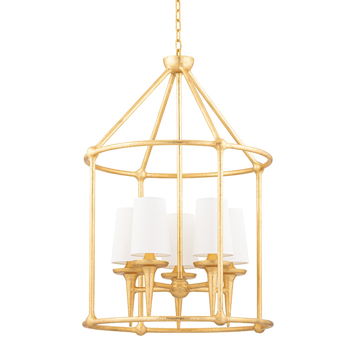 Hudson Valley - 6625-GL - Five Light Lantern - Torch - Gold Leaf