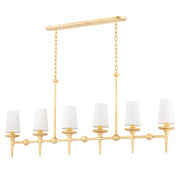 Hudson Valley - 6658-GL - Six Light Island Pendant - Torch - Gold Leaf