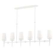 Hudson Valley - 6658-WP - Six Light Island Pendant - Torch - White Plaster