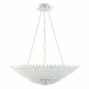 Crystorama - 519-MT - Eight Light Chandelier - Broche - Matte White