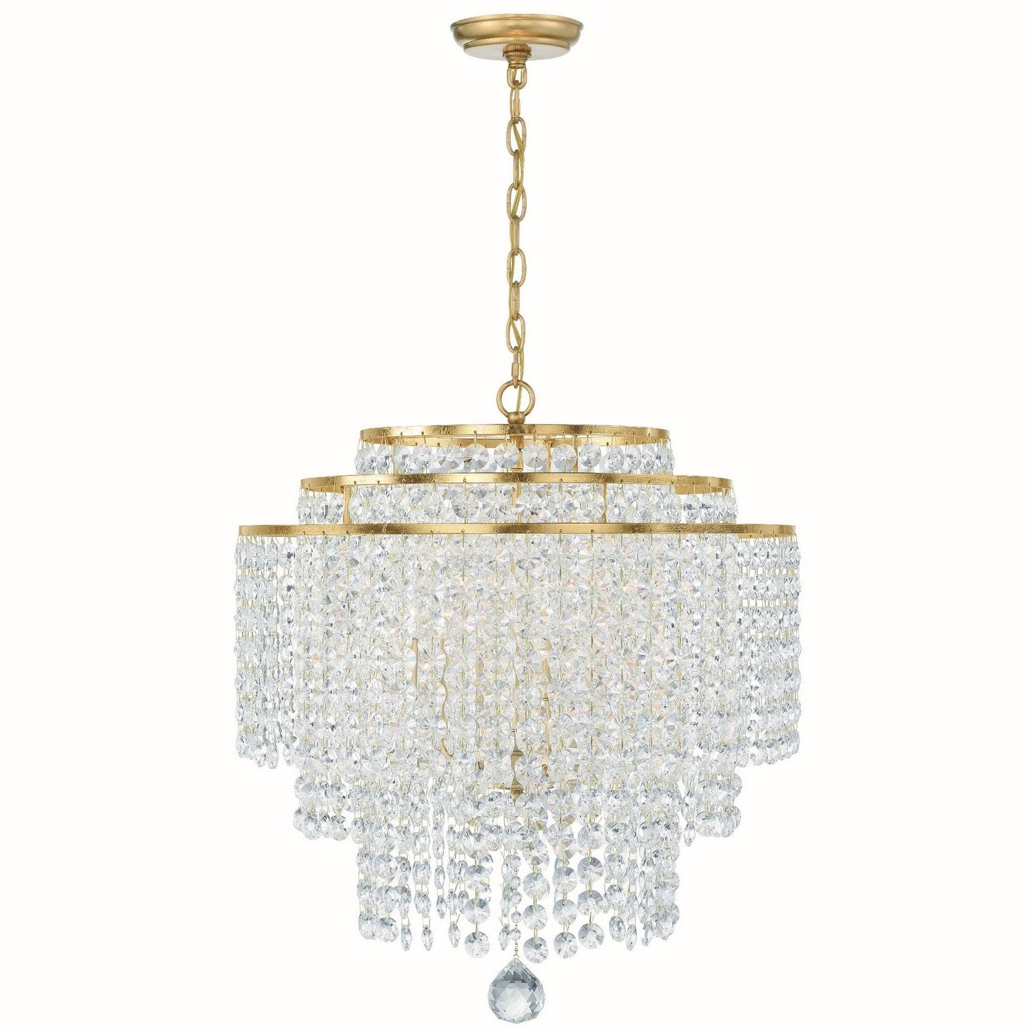 Crystorama - GAB-B7305-GA - Six Light Chandelier - Gabrielle - Antique Gold