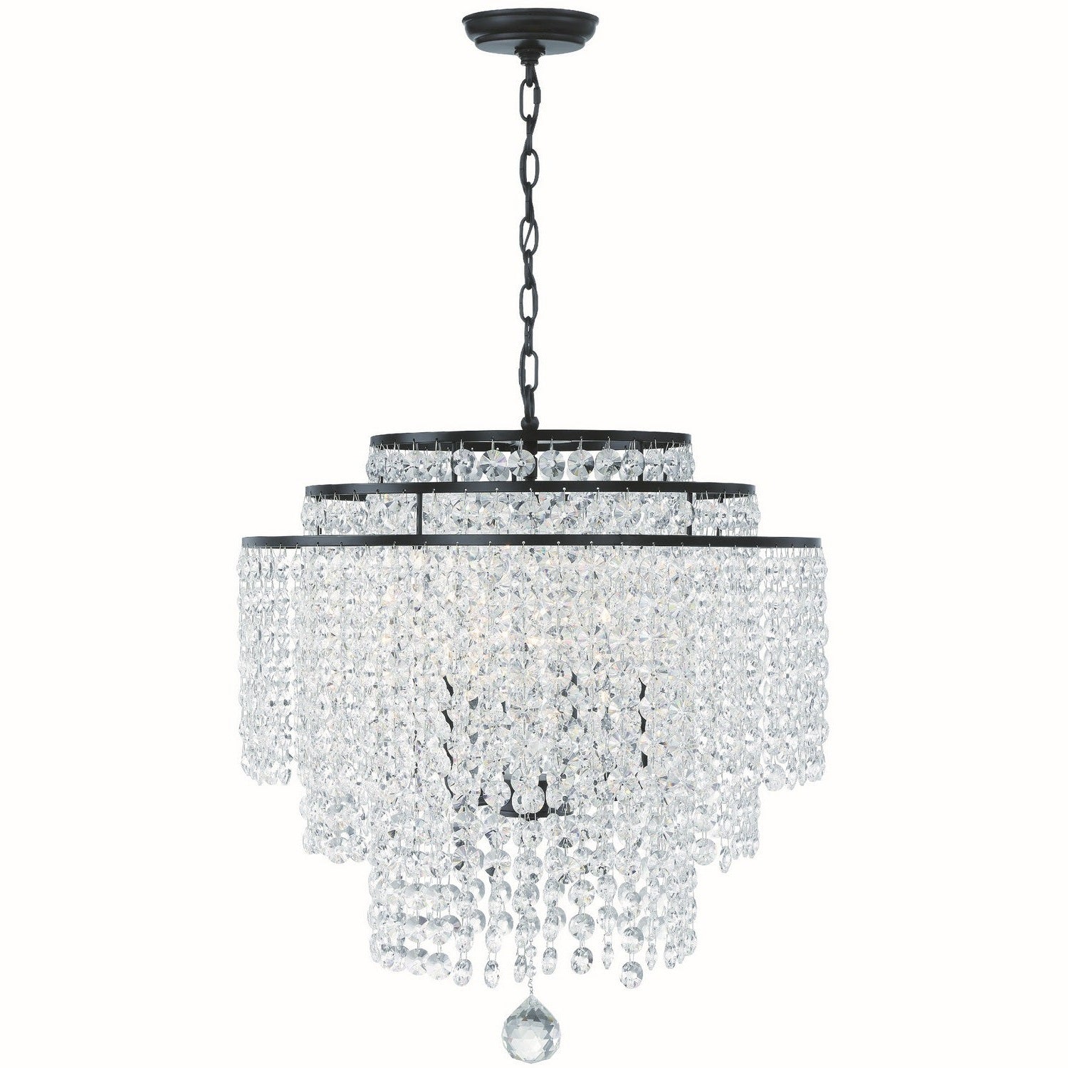 Crystorama - GAB-B7305-MK - Six Light Chandelier - Gabrielle - Matte Black
