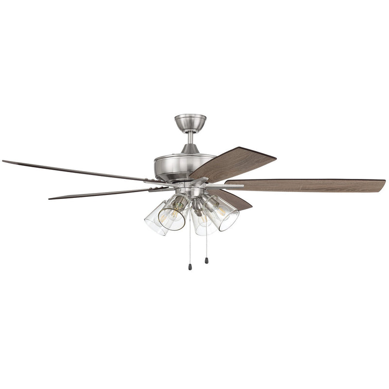 Craftmade - S104BNK5-60DWGWN - 60"Ceiling Fan - Super Pro 104 - Brushed Polished Nickel
