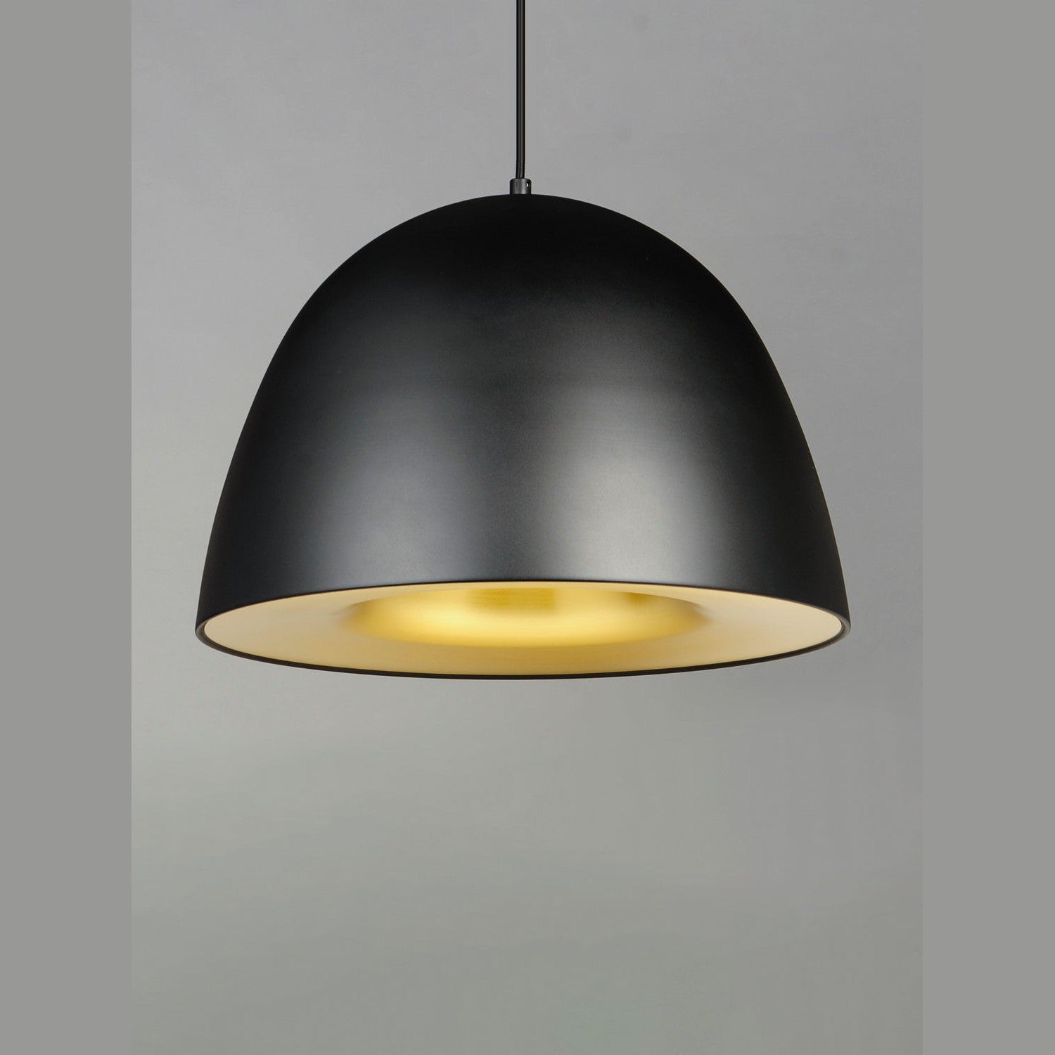 ET2 - E24916-BKSBR - LED Pendant - Fungo - Black / Satin Brass