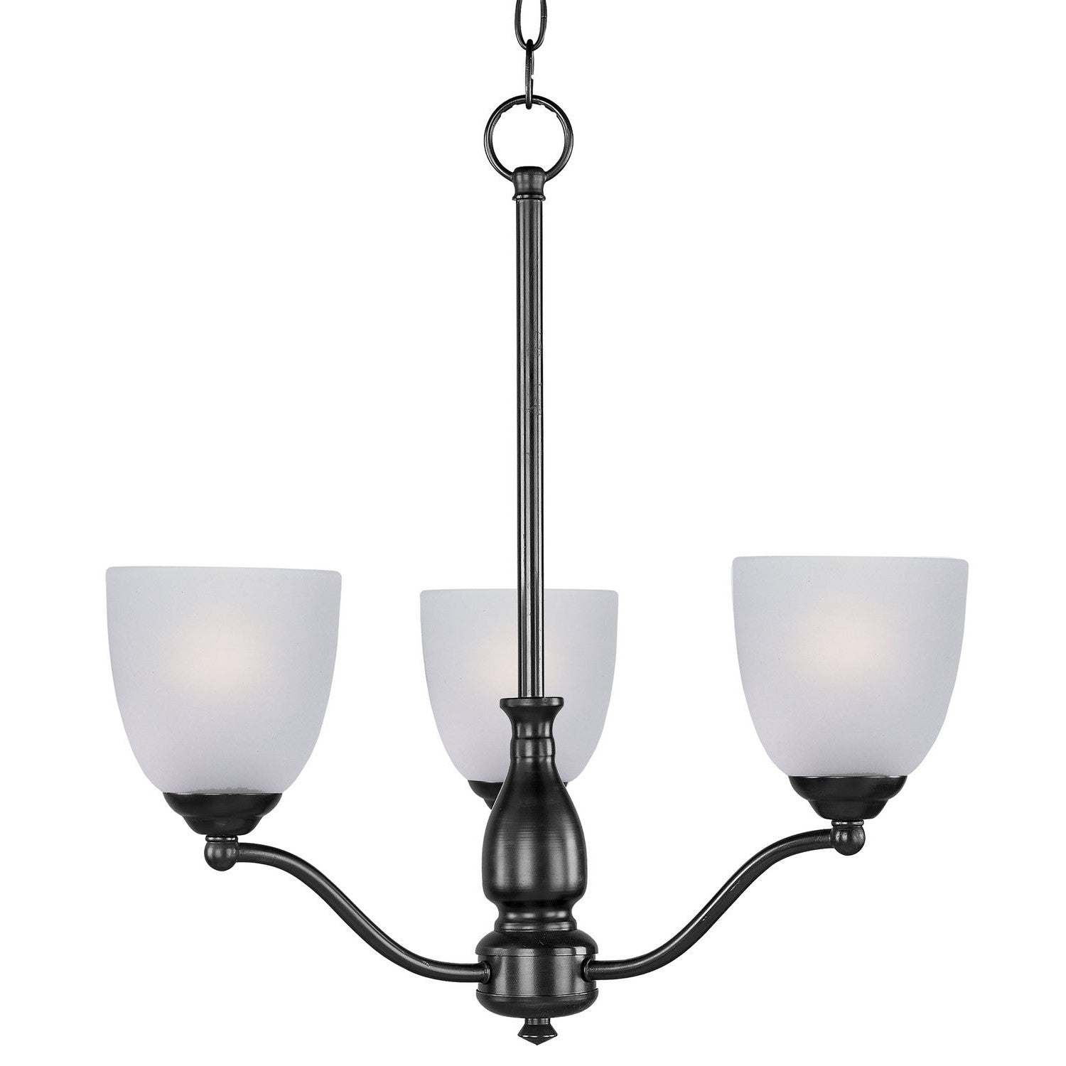 Maxim - 10064FTBK - Three Light Chandelier - Stefan - Black
