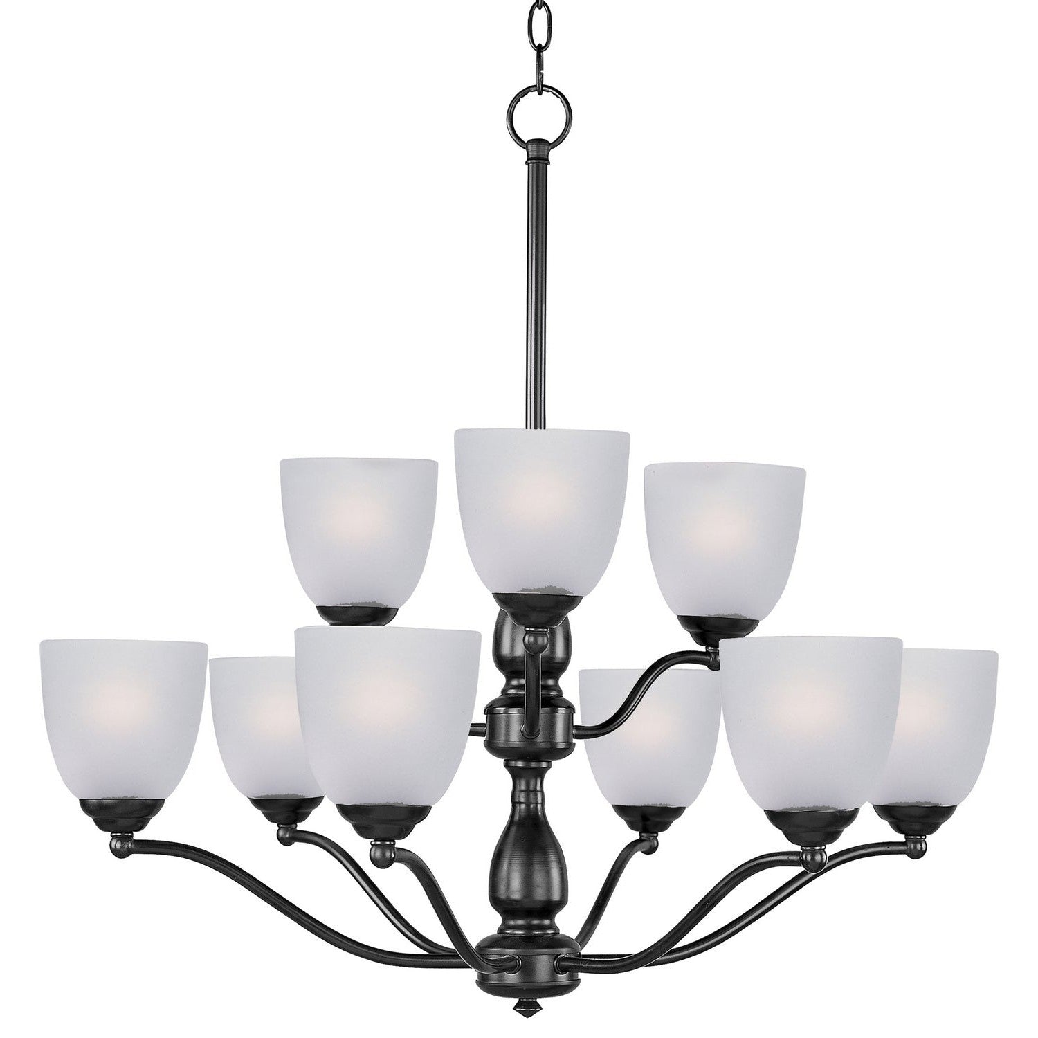 Maxim - 10066FTBK - Nine Light Chandelier - Stefan - Black