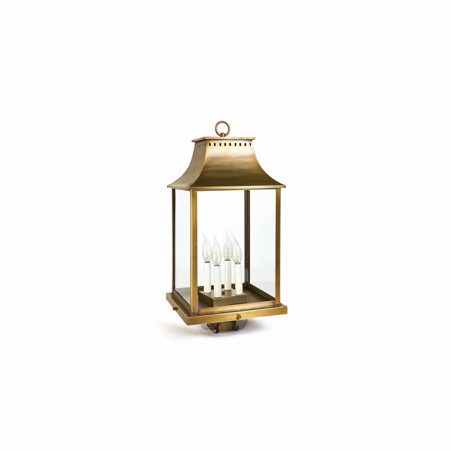 Northeast Lantern - 11333-AB-LT4-CLR - Four Light Post Mount - Rockland - Antique Brass