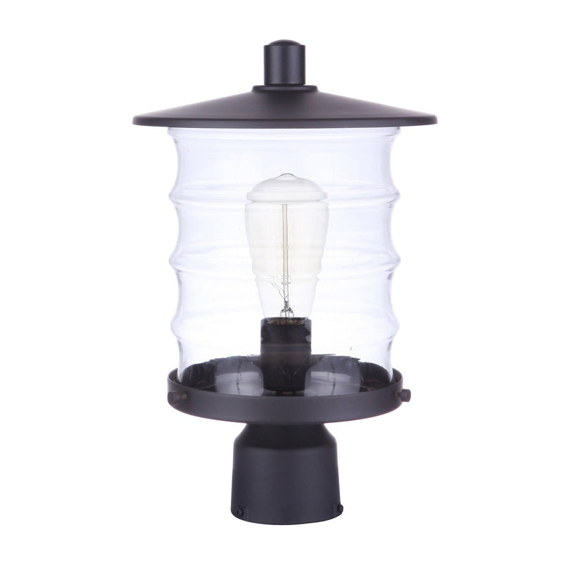 Craftmade - ZA3625-MN - One Light Outdoor Post Mount - Canon - Midnight