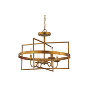Forty West - 72571 - Four Light Semi-Flush/Convertible - Cleo - Distressed Antique Gold