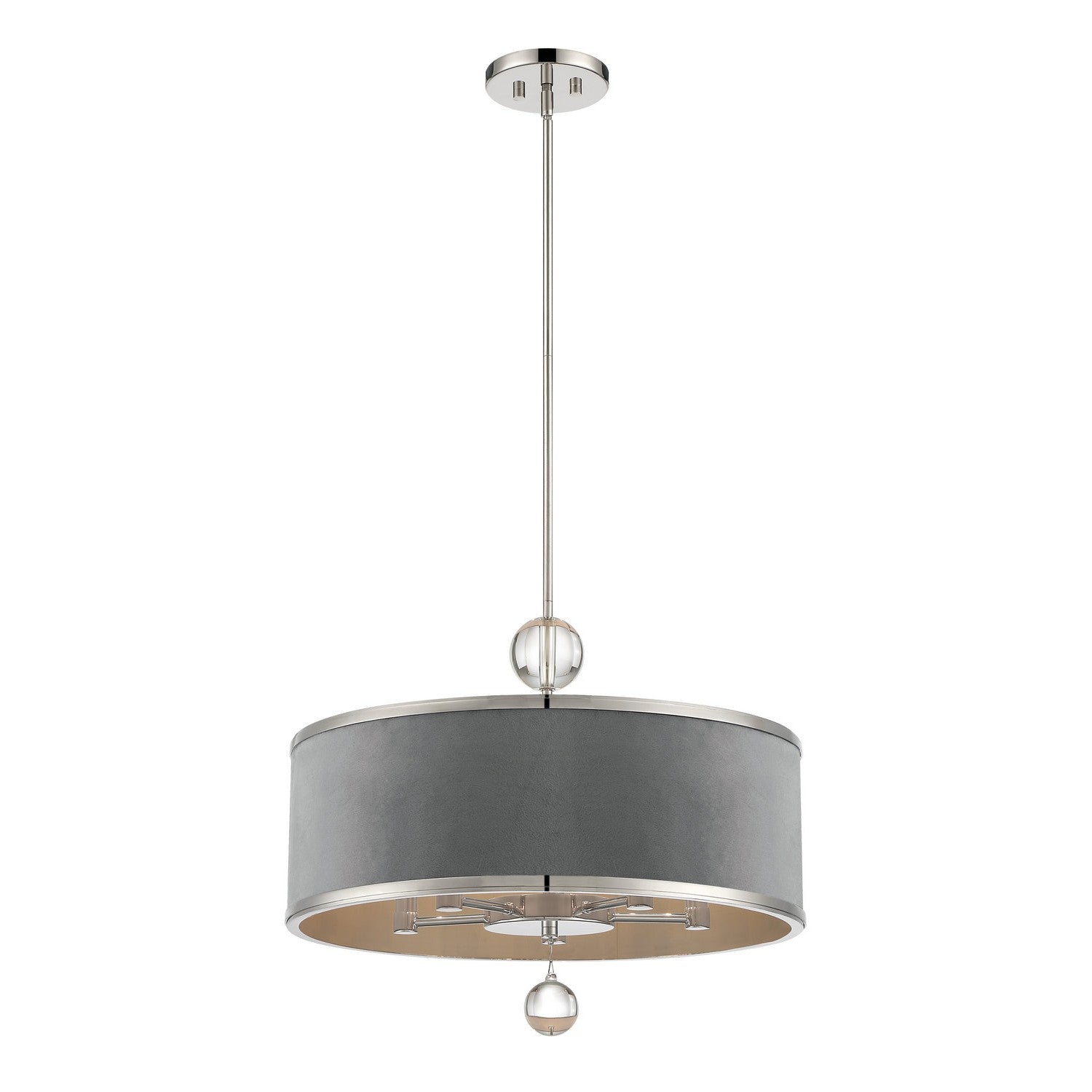Metropolitan - N7325-613 - Five Light Pendant/Semi Flush Mount - Luxour - Polished Nickel
