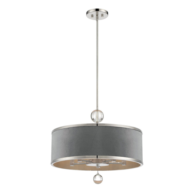 Metropolitan - N7325-613 - Five Light Pendant/Semi Flush Mount - Luxour - Polished Nickel