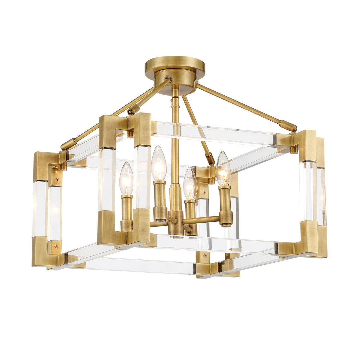 Metropolitan - N7353-790 - Four Lights Semi Flush Mount - Prima Vista - Aged Antique Brass