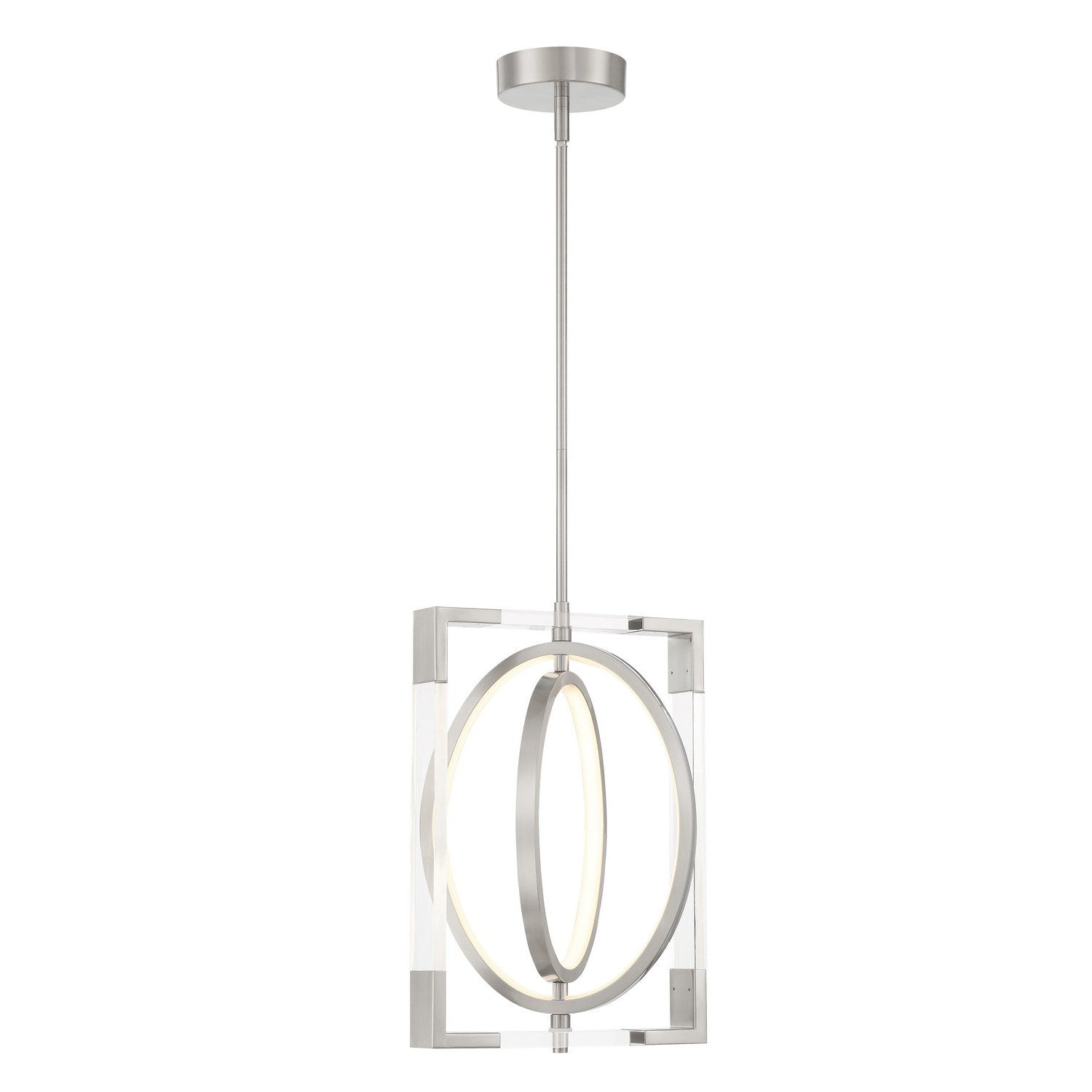 George Kovacs - P2264-084-L - LED Pendant - Double Take - Brushed Nickel