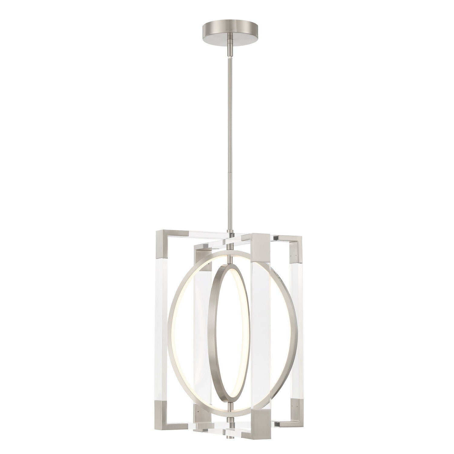 George Kovacs - P2265-084-L - LED Pendant - Double Take - Brushed Nickel