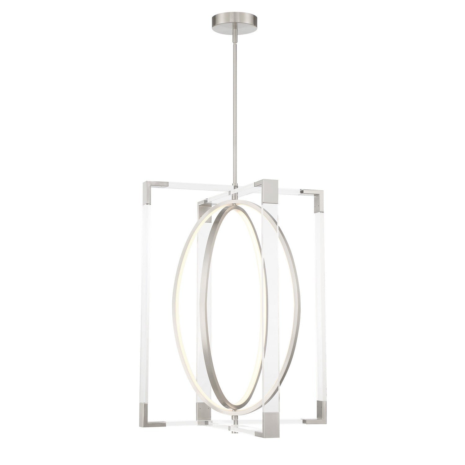 George Kovacs - P2266-084-L - LED Pendant - Double Take - Brushed Nickel