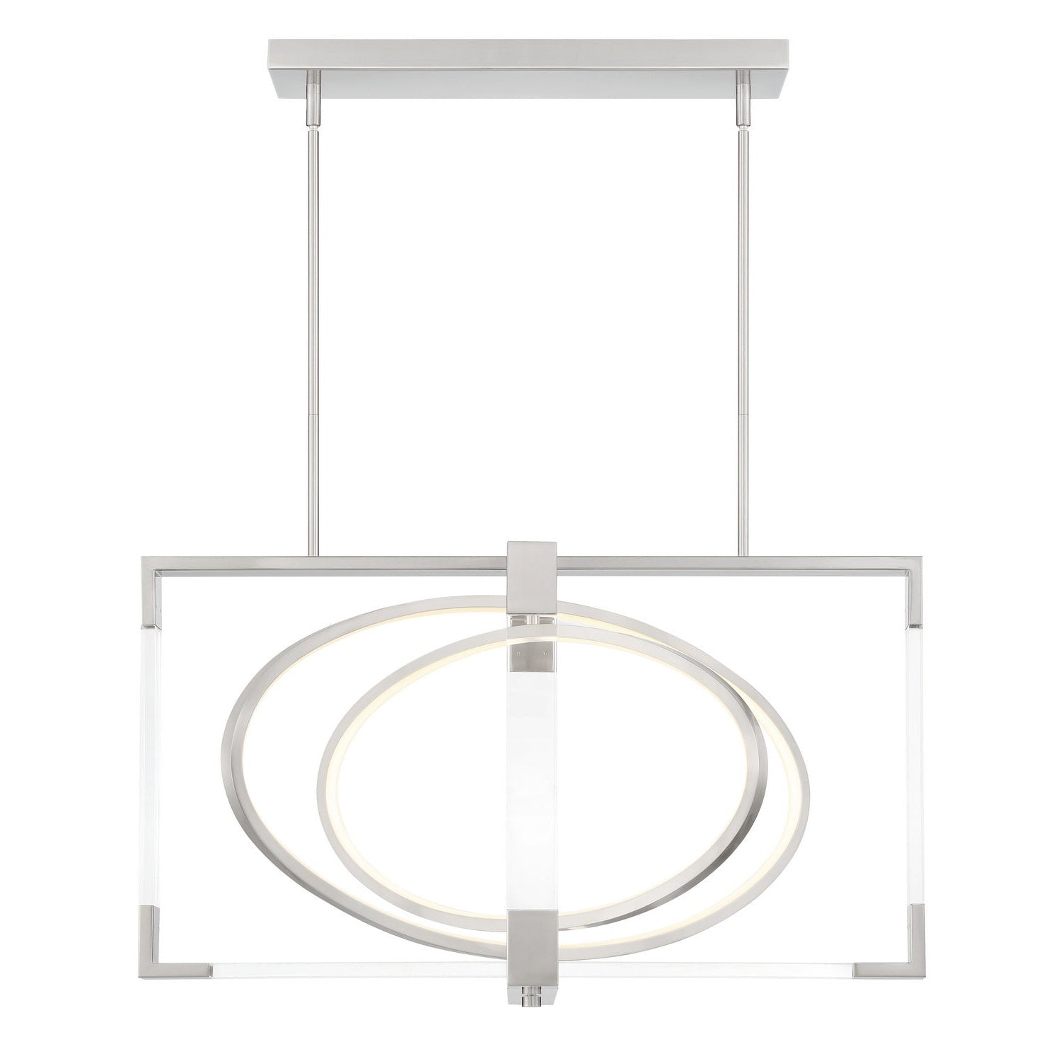 George Kovacs - P2267-084-L - LED Pendant - Double Take - Brushed Nickel