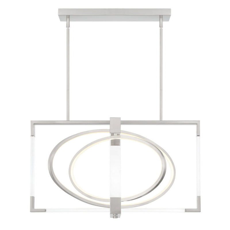George Kovacs - P2267-084-L - LED Pendant - Double Take - Brushed Nickel