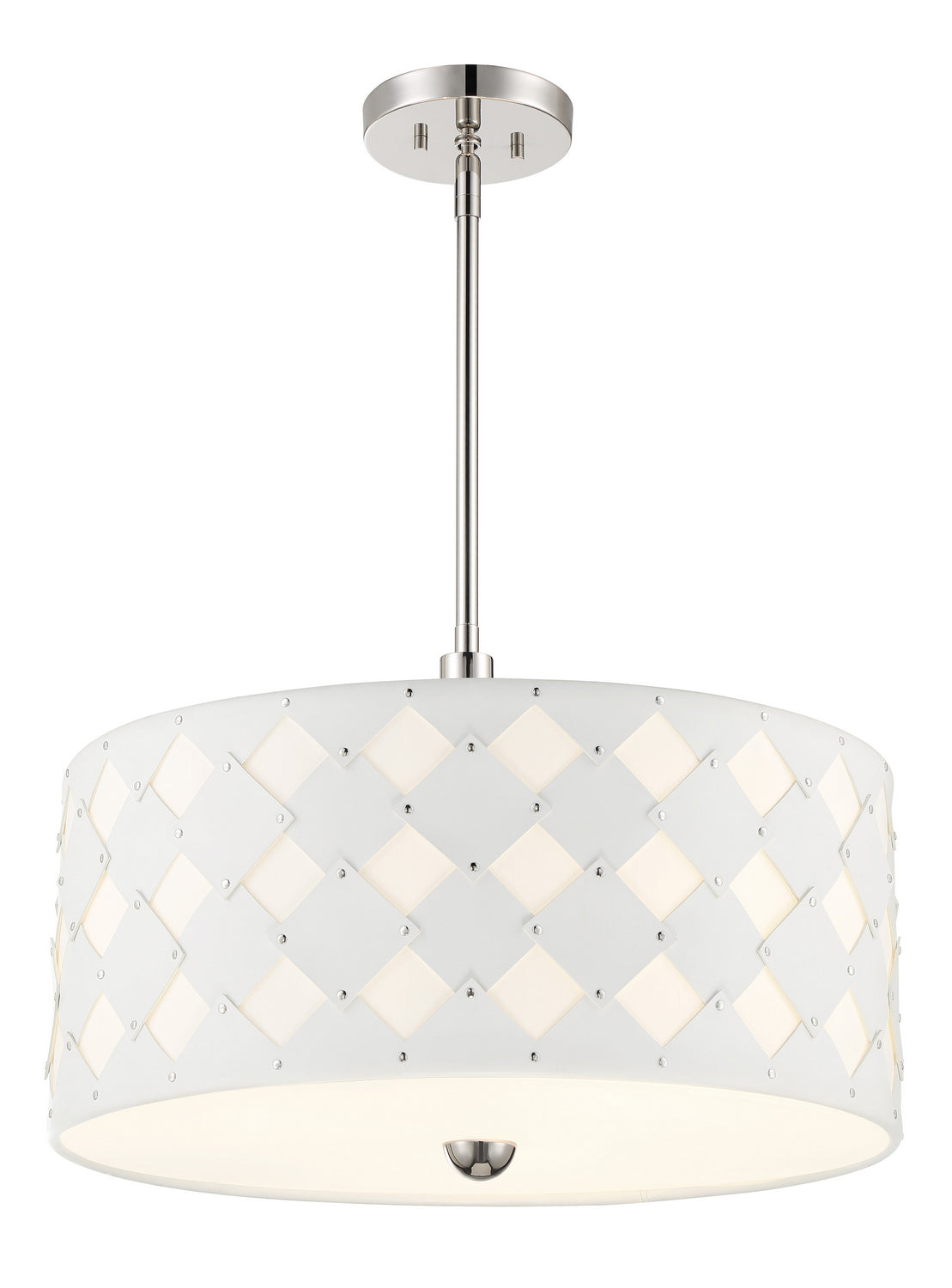 George Kovacs - P5338-613 - Three Light Pendant - Patchwork - Polished Nickel
