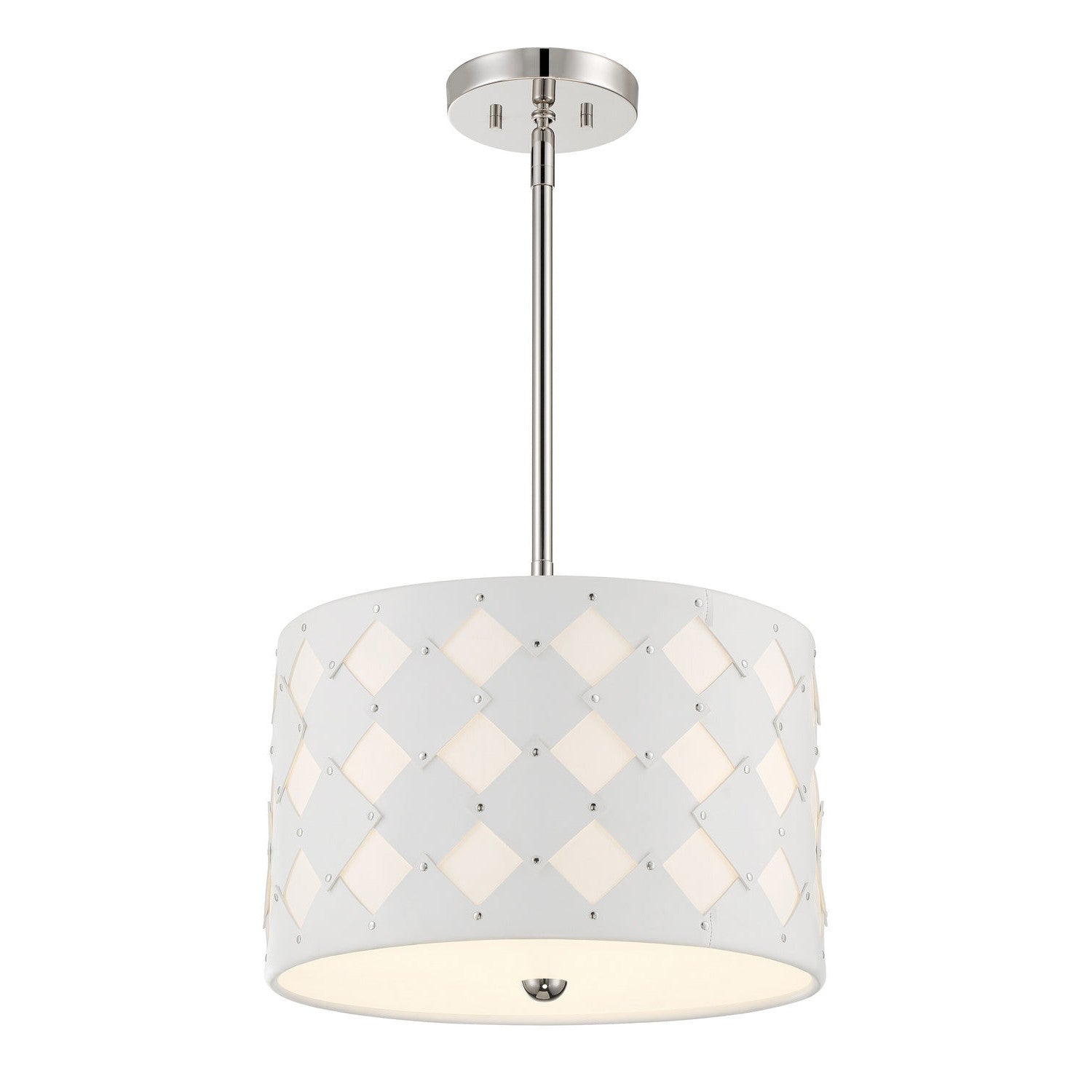 George Kovacs - P5339-613 - Three Light Pendant - Patchwork - Polished Nickel