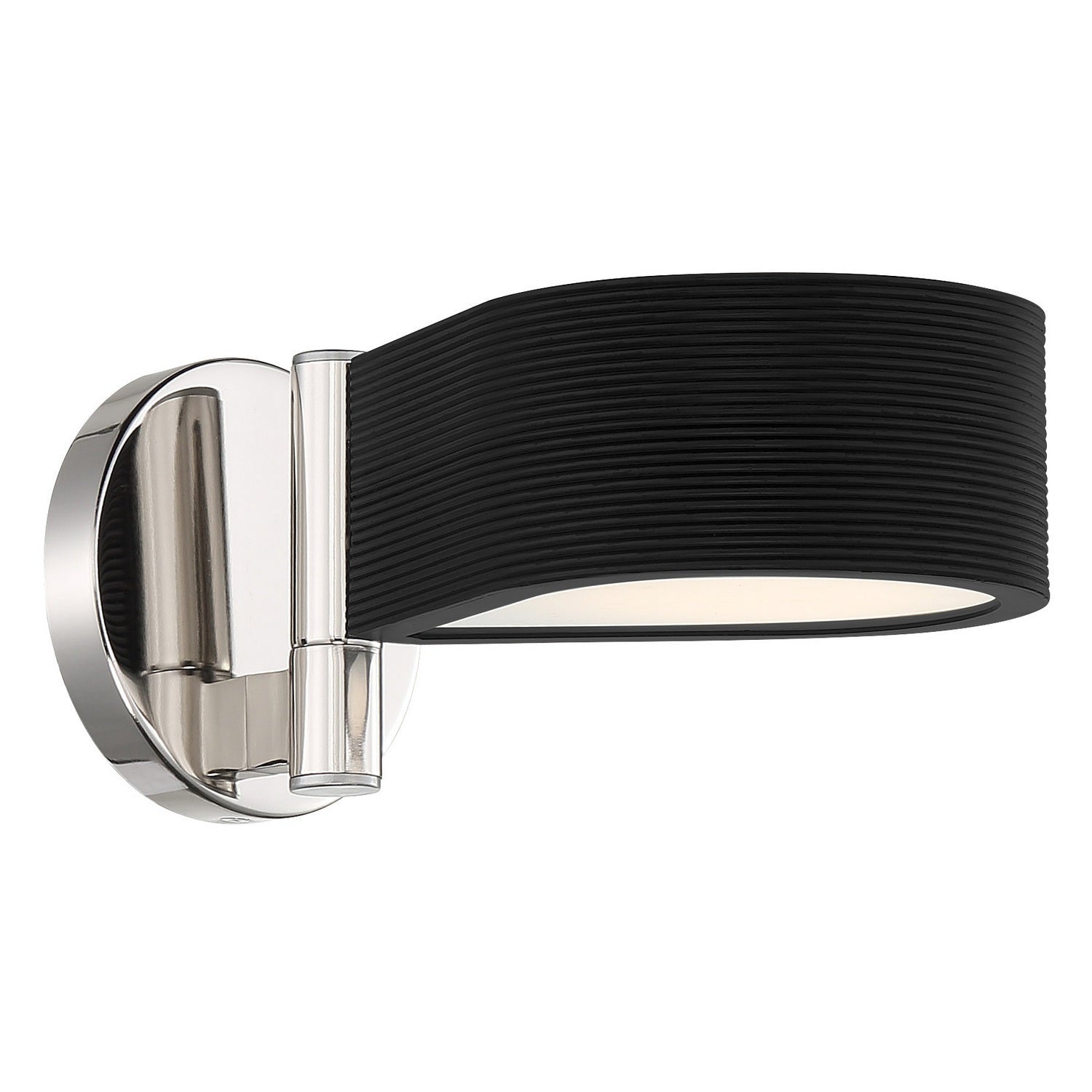 George Kovacs - P5341-572-L - LED Wall Mount - Side Step - Coal With Polished Nichel High