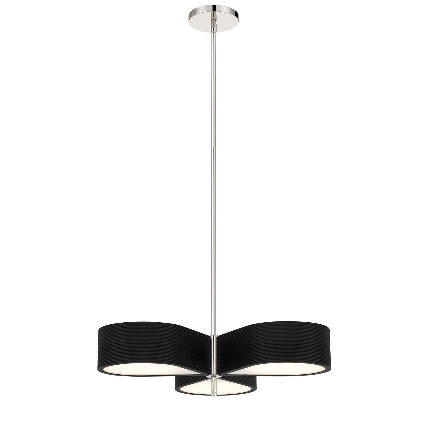 George Kovacs - P5345-572-L - LED Pendant - Side Step - Coal With Polished Nichel High