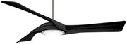 Minka Aire - F714L-BN/CL - 60"Ceiling Fan - Curl - Brushed Nickel With Coal Blades