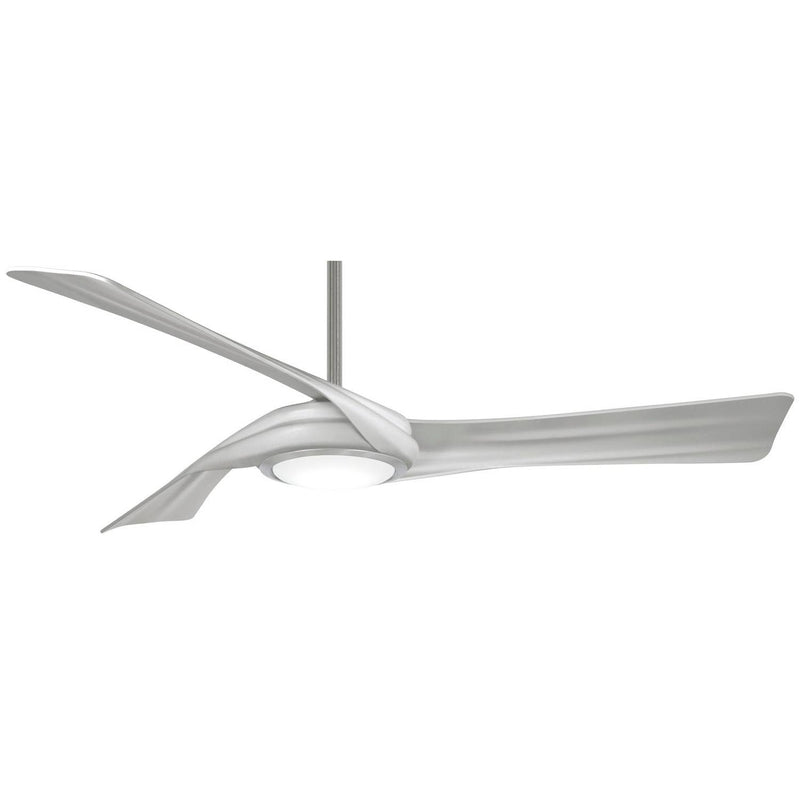 Minka Aire - F714L-BN/SL - 60"Ceiling Fan - Curl - Brushed Nickel With Silver Blades
