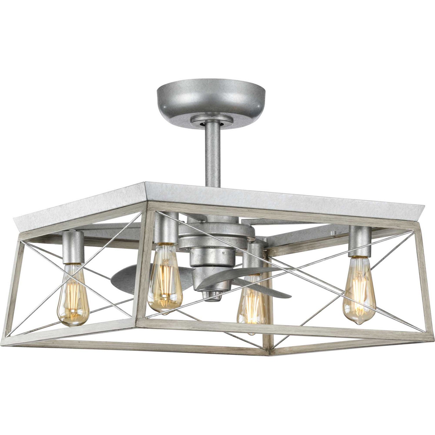 Progress Lighting - P250067-141-WB - 22"Ceiling Fan - Briarwood - Galvanized