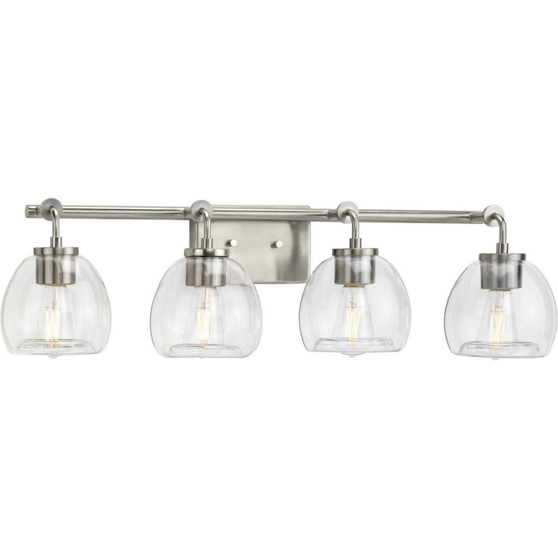 Progress Lighting - P300348-009 - Four Light Bath Bracket - Caisson - Brushed Nickel