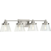 Progress Lighting - P300351-009 - Four Light Bath Bracket - Hinton - Brushed Nickel