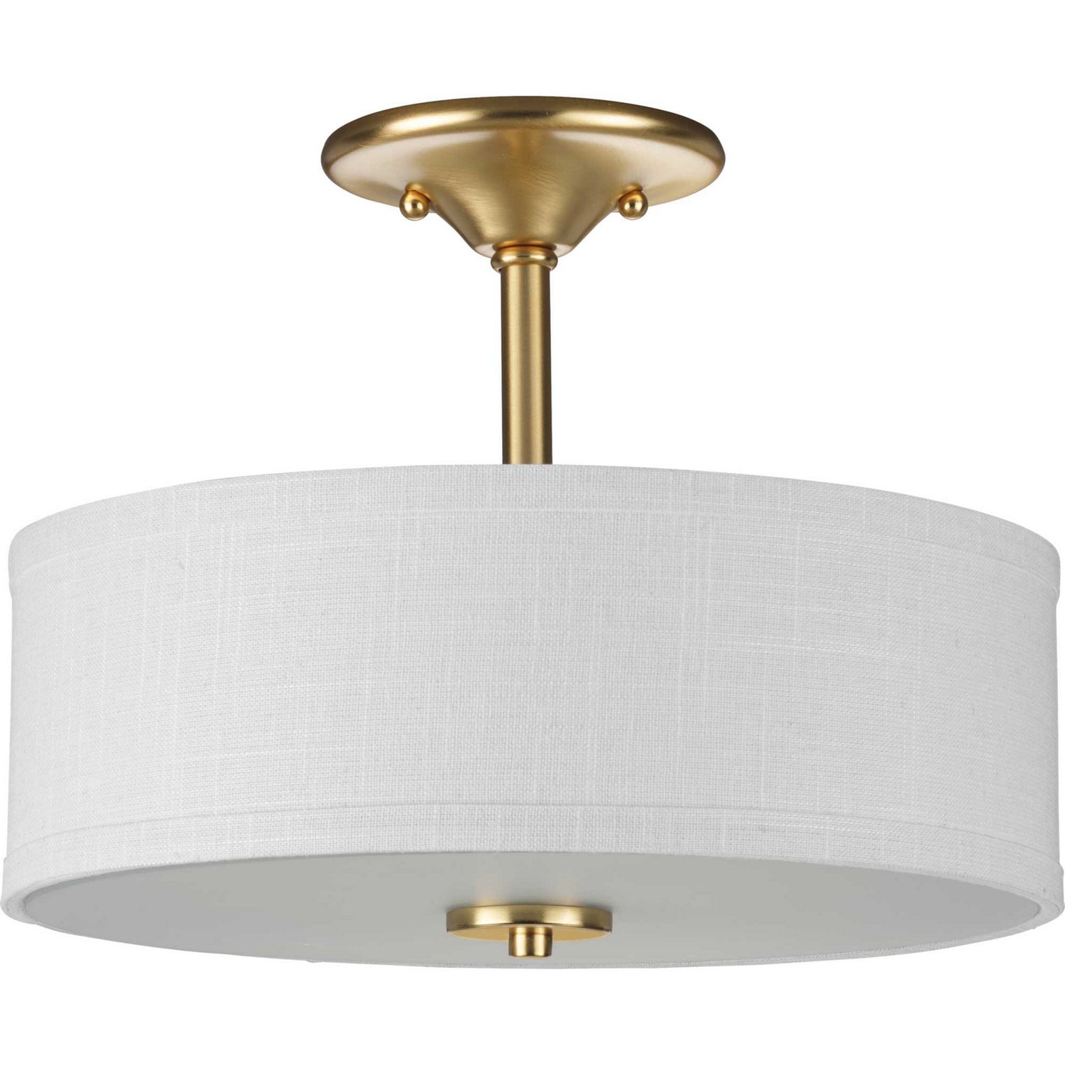 Progress Lighting - P350129-012 - Two Light Semi-Flush Mount - Inspire - Satin Brass
