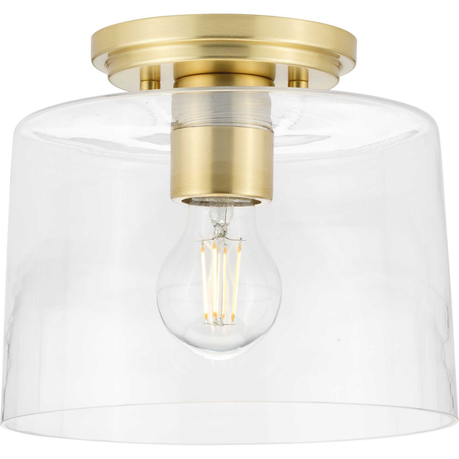 Progress Lighting - P350213-012 - One Light Flush Mount - Adley - Satin Brass