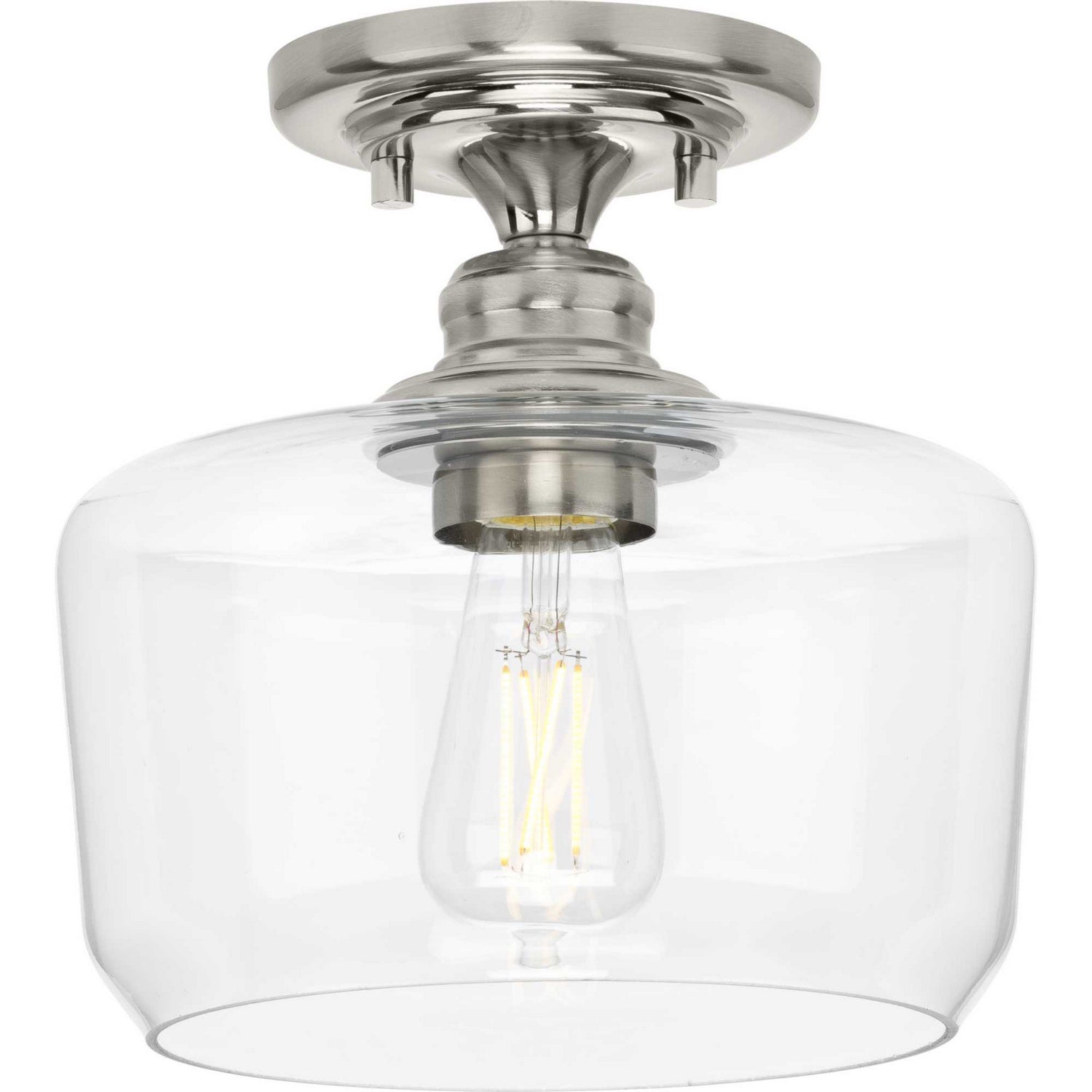 Progress Lighting - P350214-009 - One Light Flush Mount - Aiken - Brushed Nickel