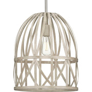 Progress Lighting - P500343-185 - One Light Pendant - Chastain - Bleached Oak (Painted)