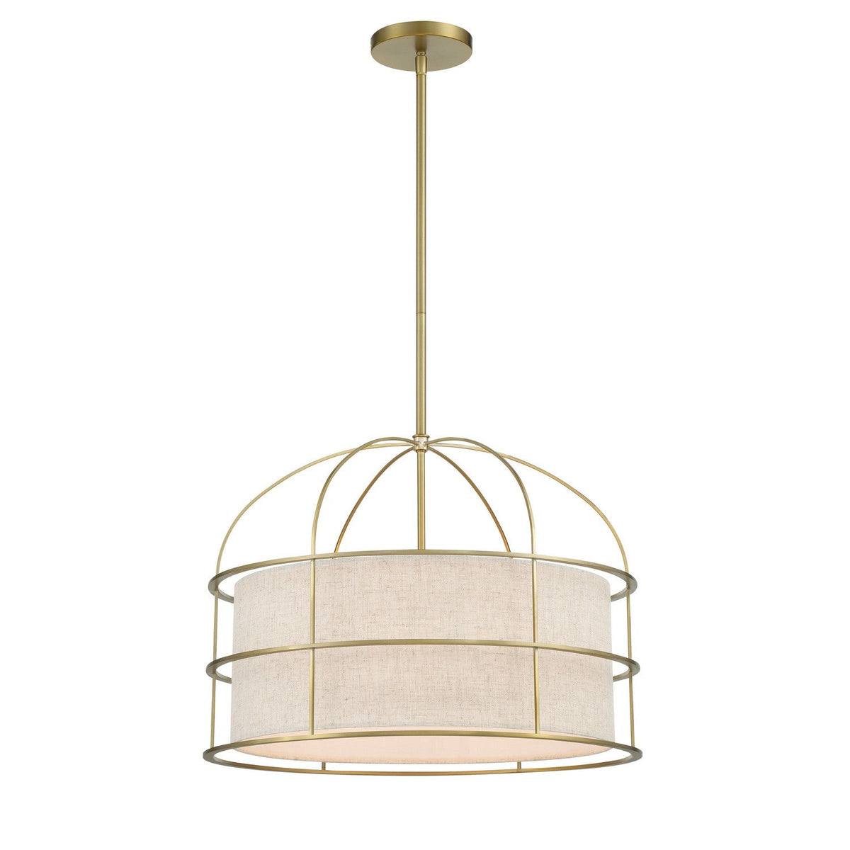 Minka-Lavery - 2155-695 - Five Light Pendant - Gateway Park - Soft Brass