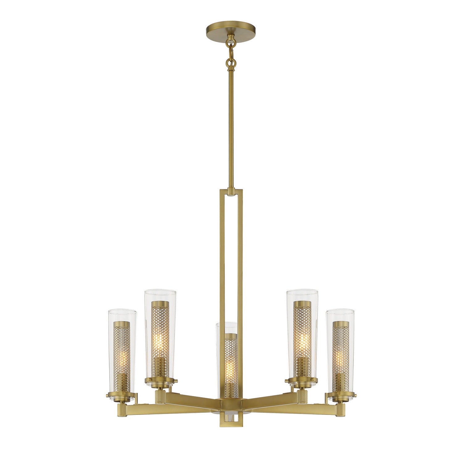 Minka-Lavery - 2185-695 - Five Light Chandelier - Emmerham - Soft Brass