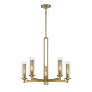 Minka-Lavery - 2185-695 - Five Light Chandelier - Emmerham - Soft Brass