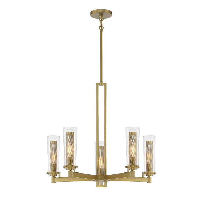 Minka-Lavery - 2185-695 - Five Light Chandelier - Emmerham - Soft Brass