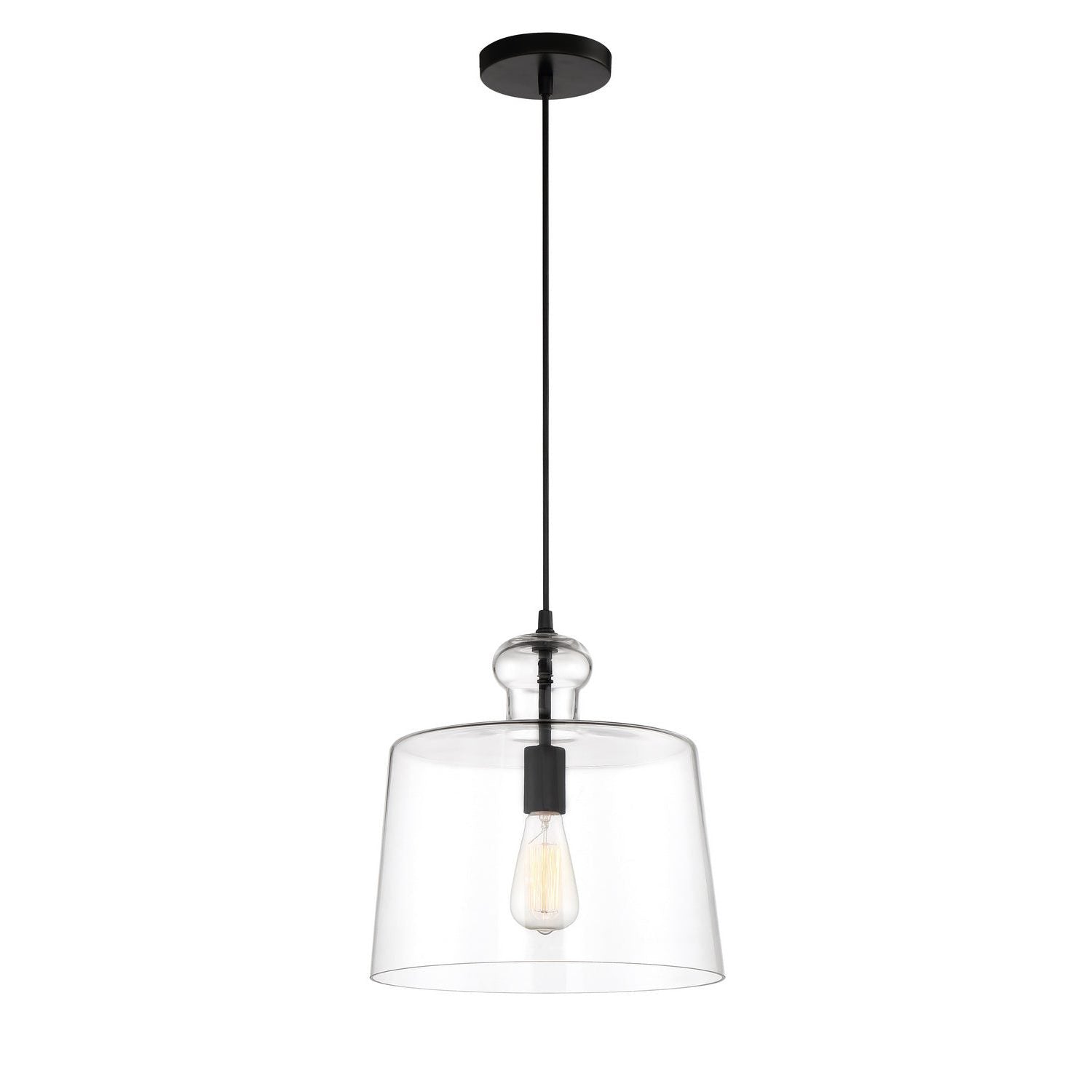 Minka-Lavery - 2336-66A - One Light Pendant - Clarity - Coal