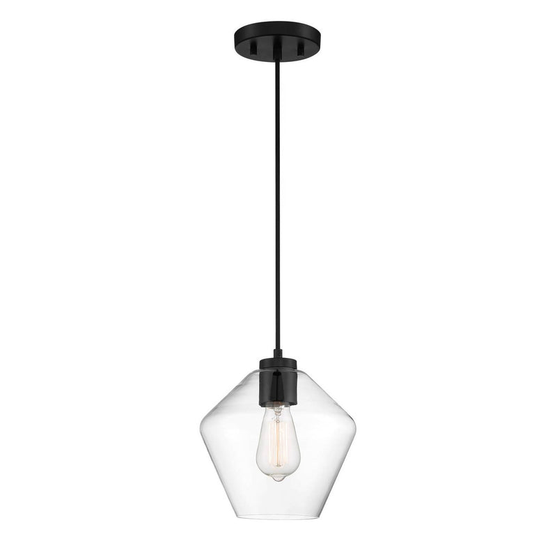 Minka-Lavery - 2337-66A - One Light Pendant - Clarity - Coal