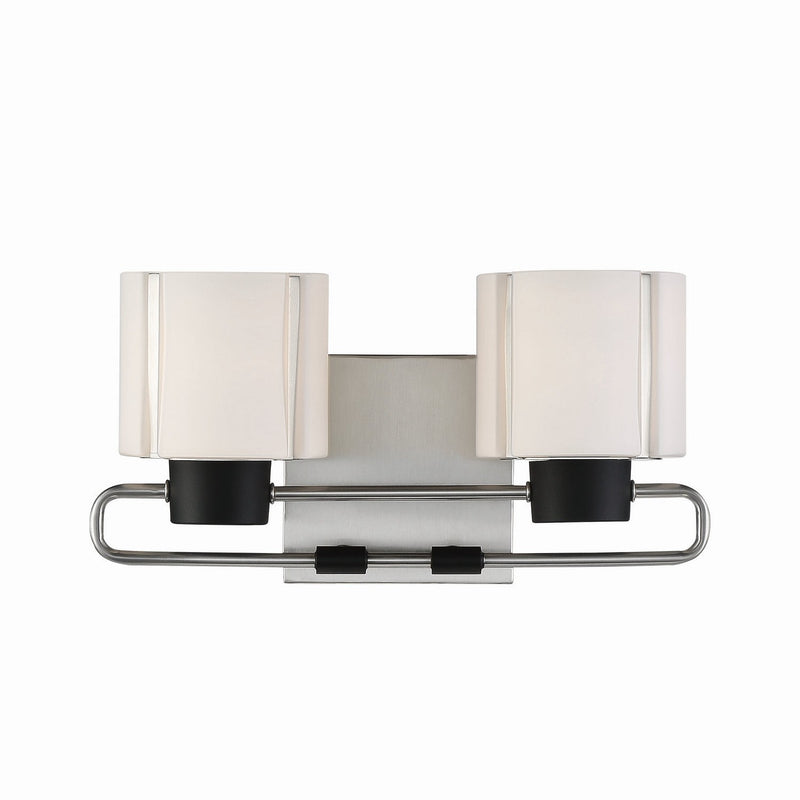 Minka-Lavery - 2462-691 - Two Light Bath - Waverly Plaza Bath - Coal With Brushed Nickel