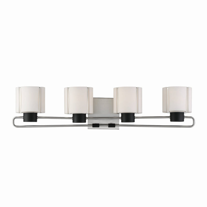 Minka-Lavery - 2464-691 - Four Light Bath - Waverly Plaza Bath - Coal With Brushed Nickel